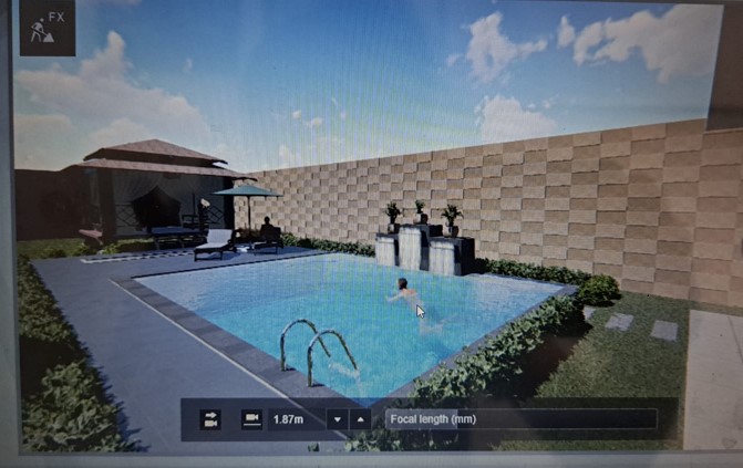skema rancangan desain kolam renang