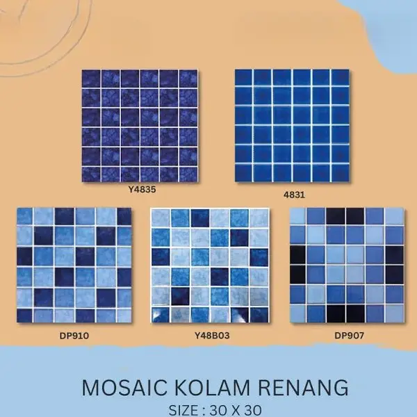 mozaik kolam renang contoh